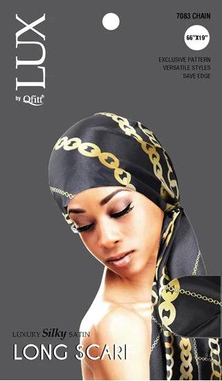 Long Satin Scarf with Animal Print – Versatile Hair Accessory