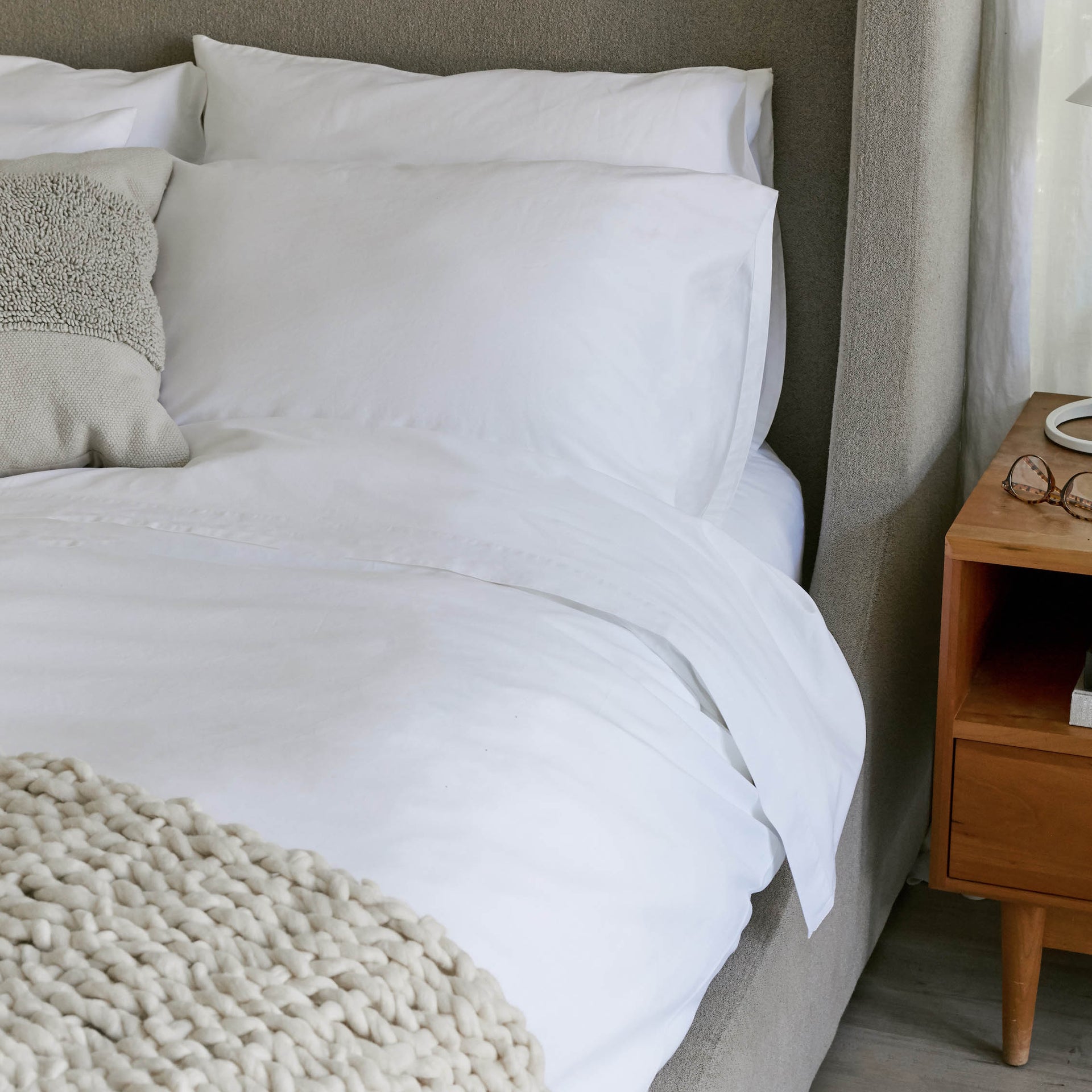 Australian Cotton Sateen Sheet Set in Solid and Stripe - Image 41