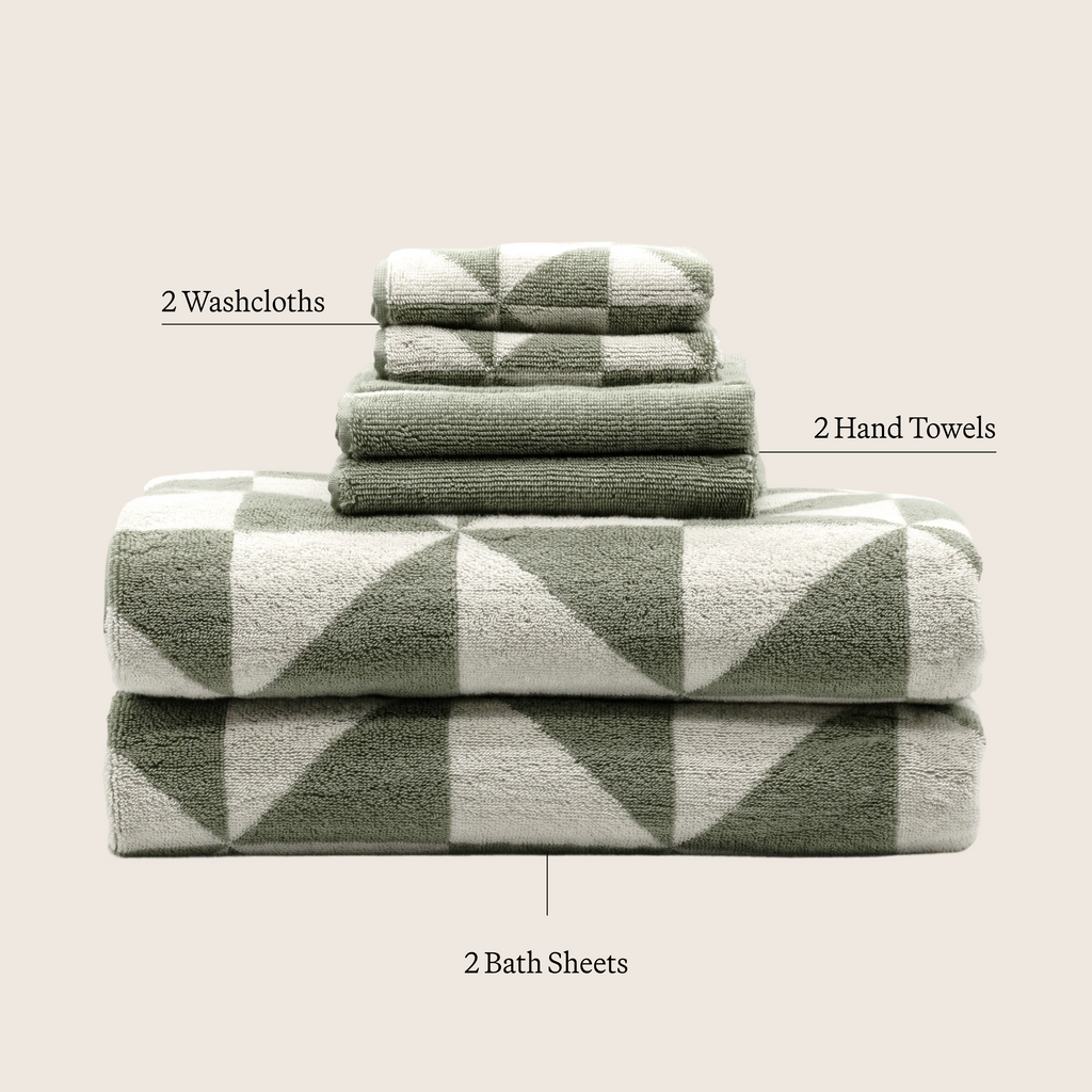 Deia 600 GSM Australian Cotton Bath Towel in Sage Green - Image 39