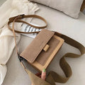Mini PU Leather Flap Crossbody Bag - Trendy Lightweight Handbag