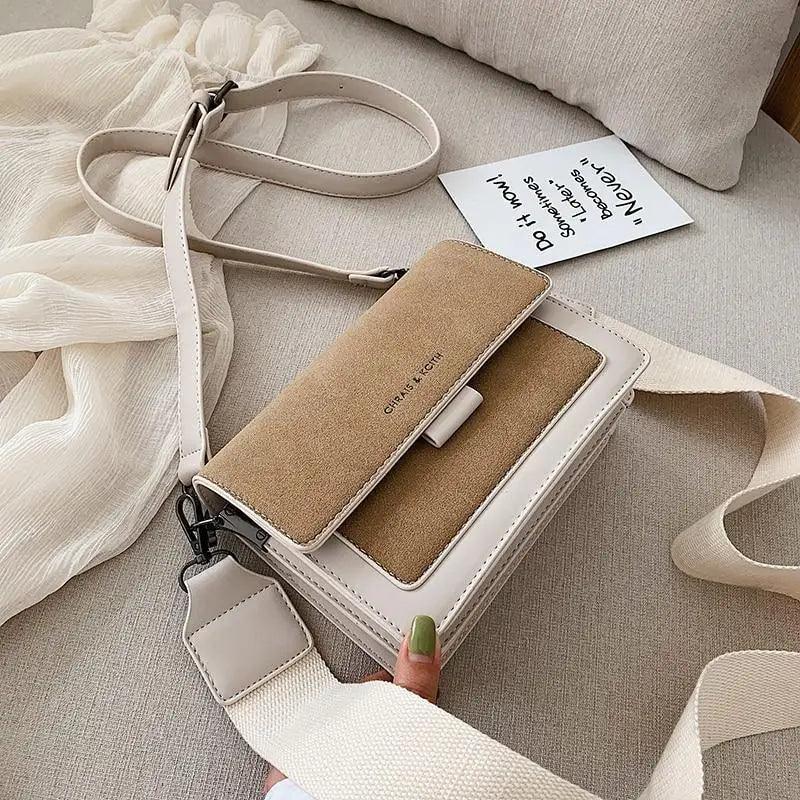 Mini PU Leather Flap Crossbody Bag - Trendy Lightweight Handbag