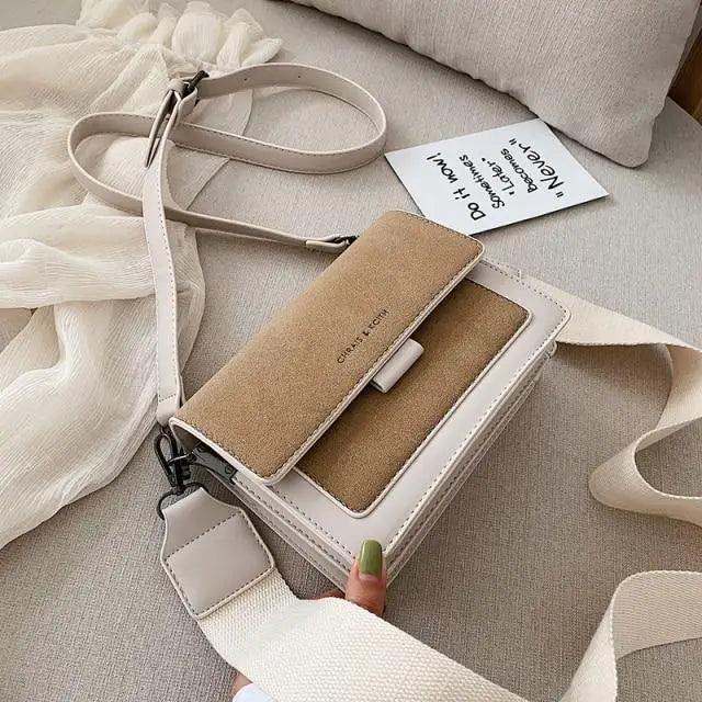 Mini PU Leather Flap Crossbody Bag - Trendy Lightweight Handbag