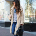 Women's Oversized Fleece Hooded Jacket with Zipper and Pockets