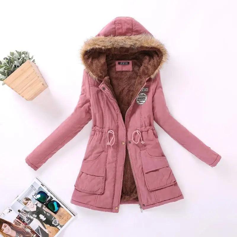Women's Hooded Padded Cotton Jacket Slim Fit Winter Coat