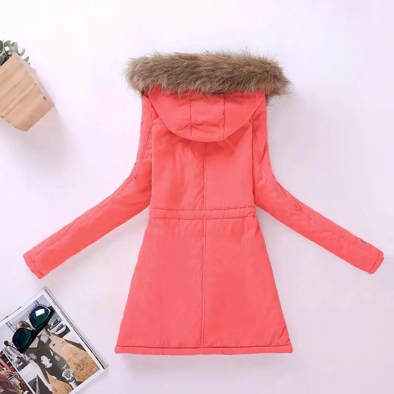Women's Hooded Padded Cotton Jacket Slim Fit Winter Coat