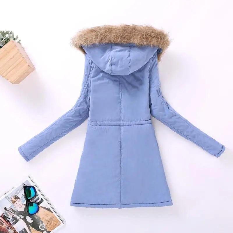 Women's Hooded Padded Cotton Jacket Slim Fit Winter Coat