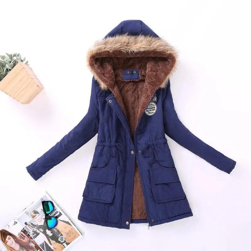 Women's Hooded Padded Cotton Jacket Slim Fit Winter Coat