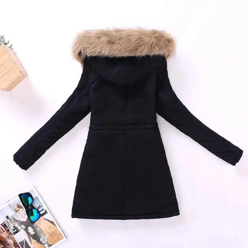 Women's Hooded Padded Cotton Jacket Slim Fit Winter Coat