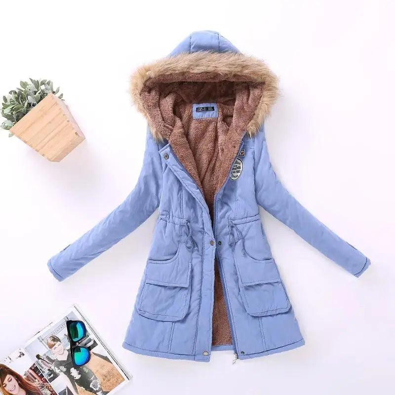 Women's Hooded Padded Cotton Jacket Slim Fit Winter Coat