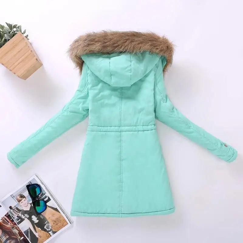 Women's Hooded Padded Cotton Jacket Slim Fit Winter Coat