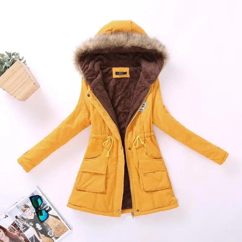 Women's Hooded Padded Cotton Jacket Slim Fit Winter Coat