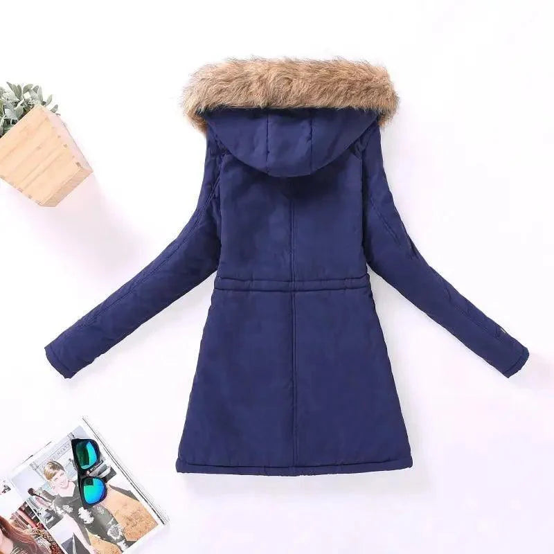 Women's Hooded Padded Cotton Jacket Slim Fit Winter Coat
