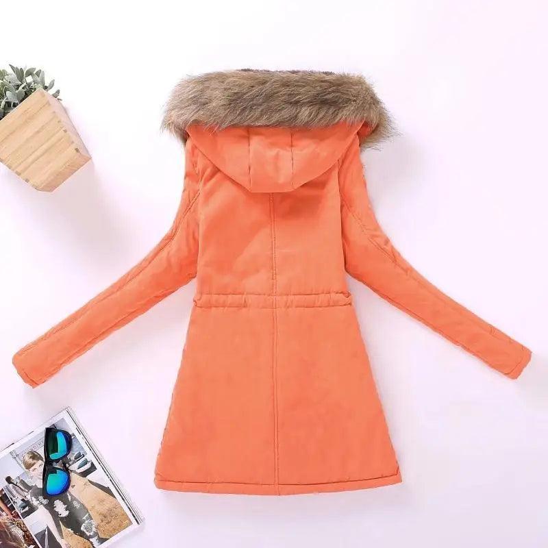 Women's Hooded Padded Cotton Jacket Slim Fit Winter Coat