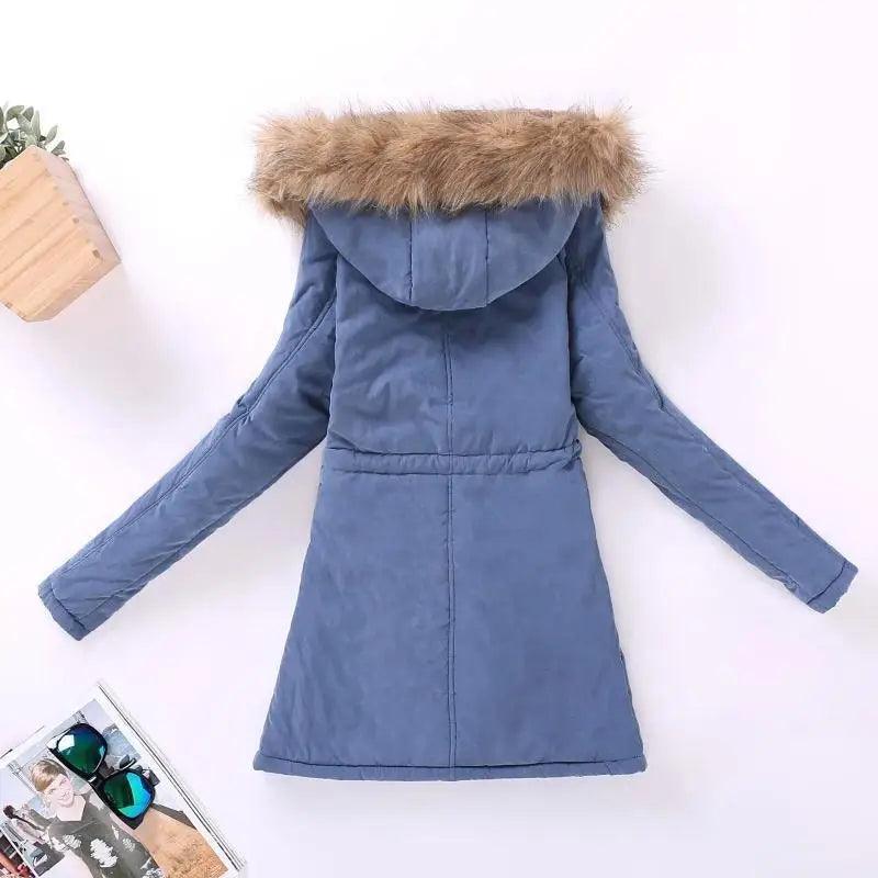 Women's Hooded Padded Cotton Jacket Slim Fit Winter Coat