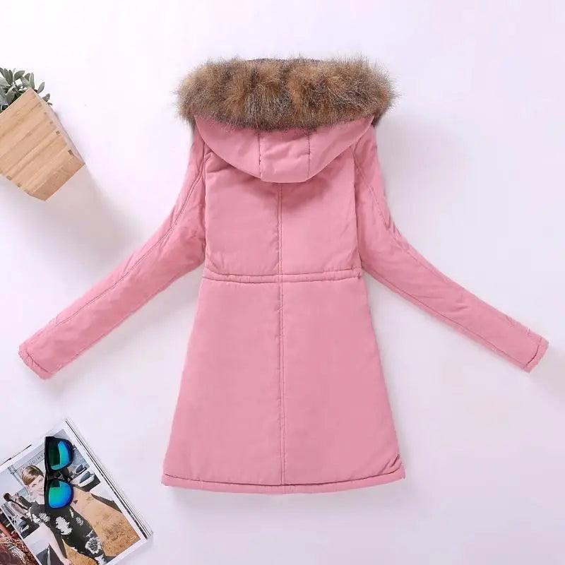 Women's Hooded Padded Cotton Jacket Slim Fit Winter Coat