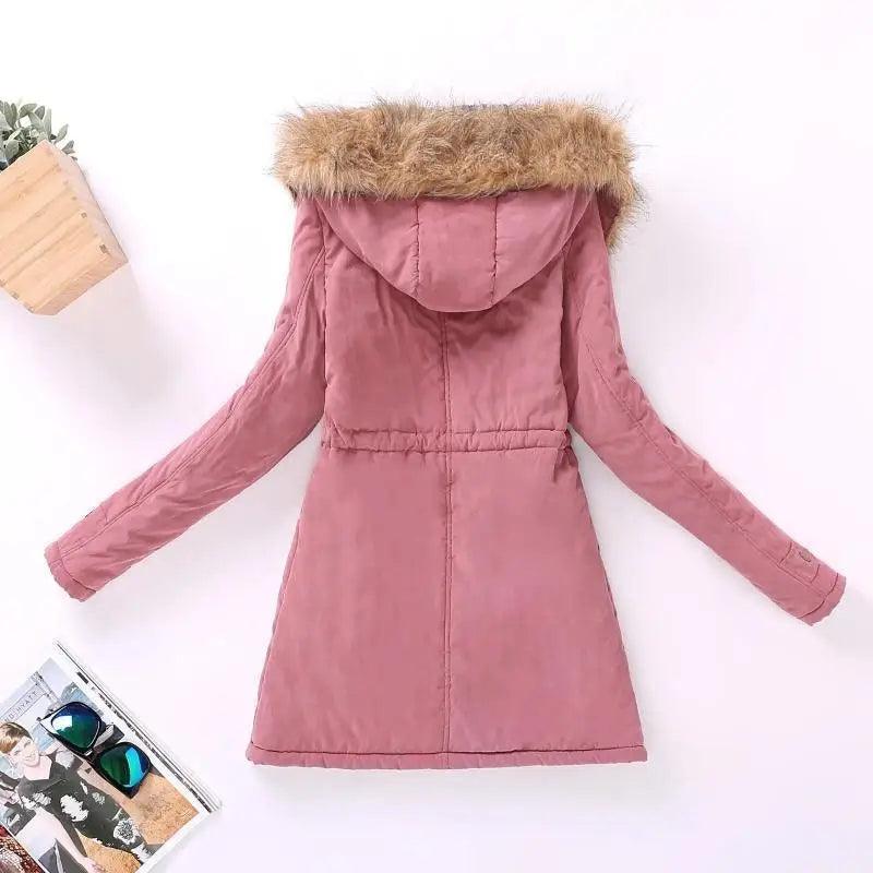 Women's Hooded Padded Cotton Jacket Slim Fit Winter Coat