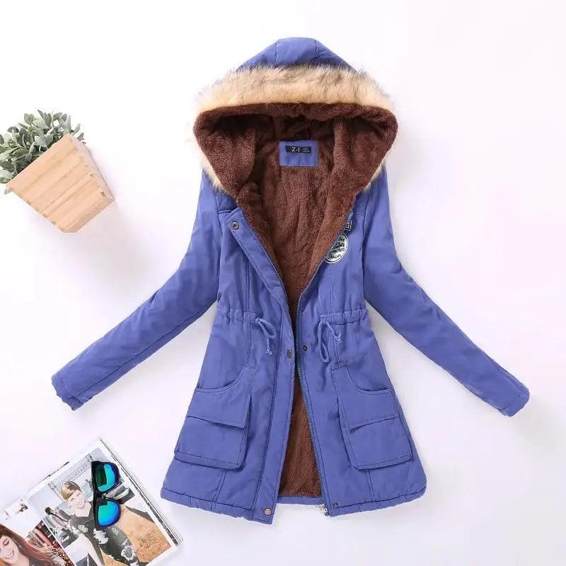 Women's Hooded Padded Cotton Jacket Slim Fit Winter Coat