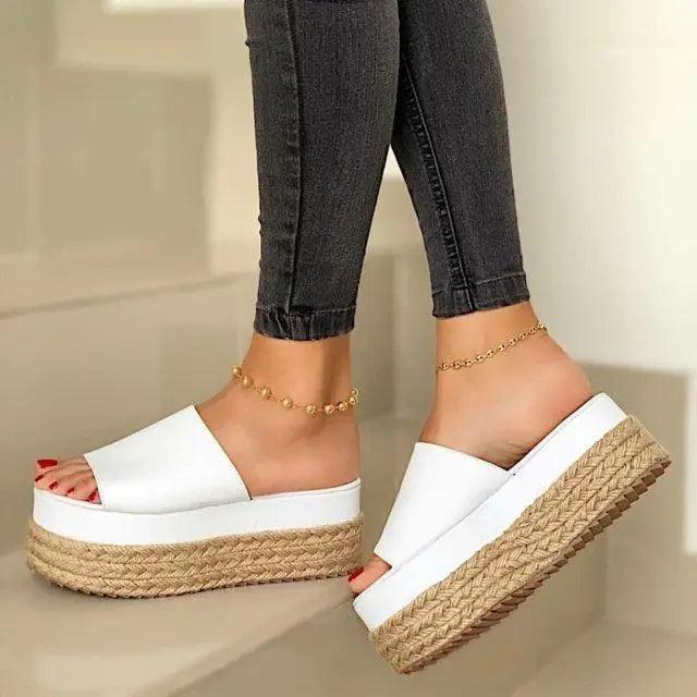 Elegant Black & White High Heel Sandals – Minimalist Summer Style
