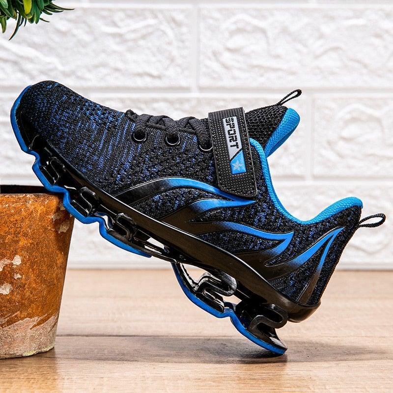 Kids breathable mesh athletic sneakers with non-slip soles for running and outdoor sports