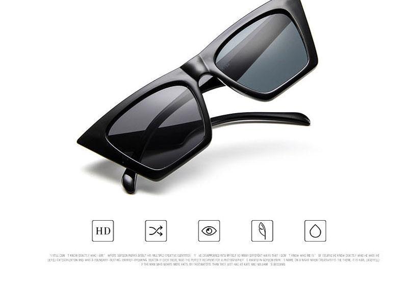 Luxury Square Retro Sunglasses Minimalist Designer Eyewear