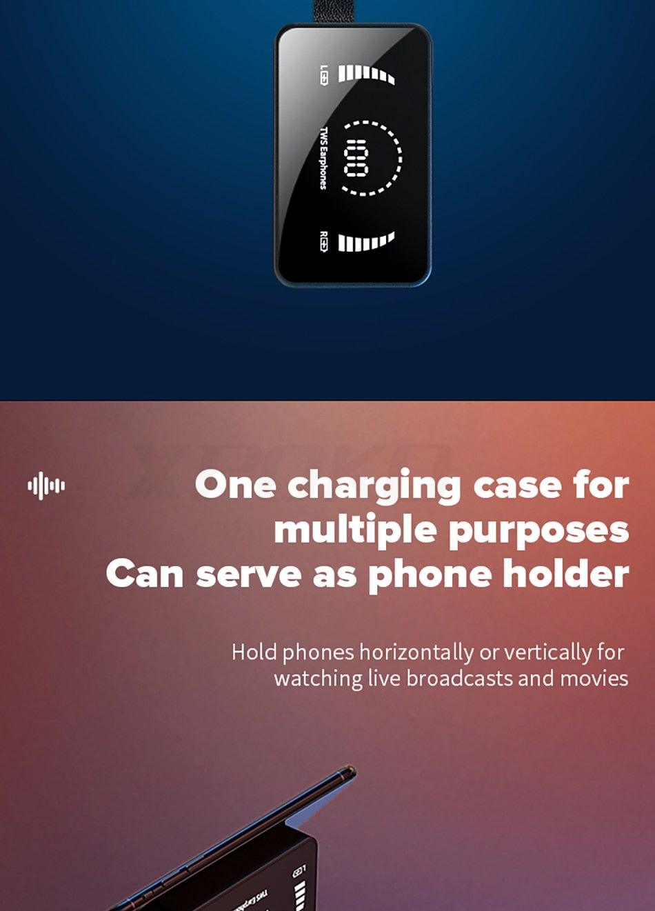 Wireless Bluetooth Earbuds with 3500mAh Mirror Charging Case