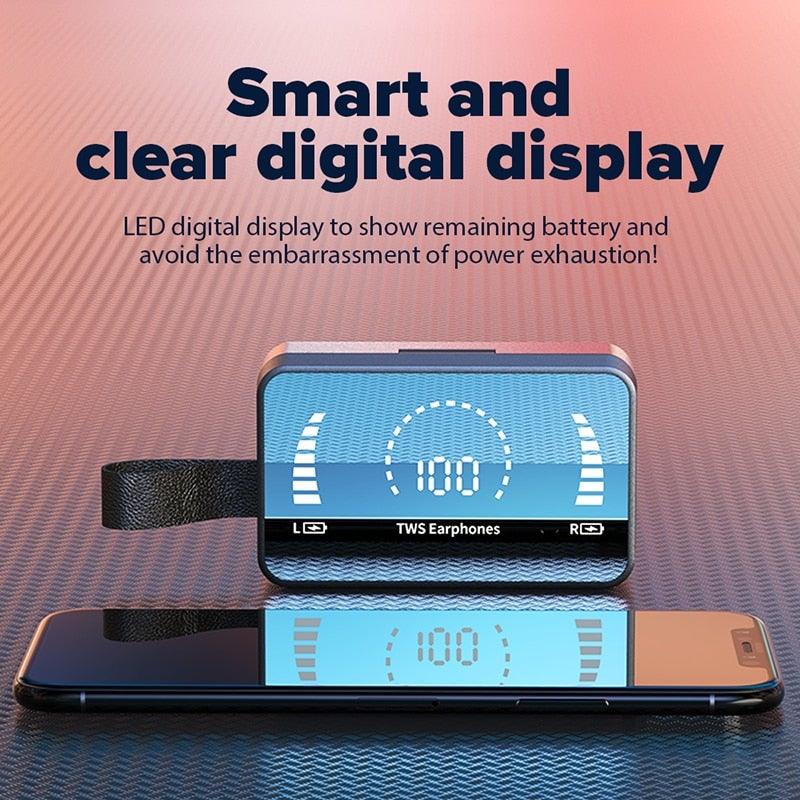 Wireless Bluetooth Earbuds with 3500mAh Mirror Charging Case