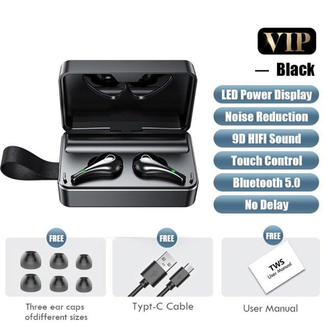 Wireless Bluetooth Earbuds with 3500mAh Mirror Charging Case