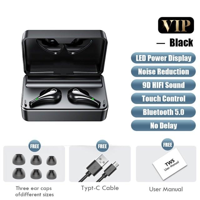 Wireless Bluetooth Earbuds with 3500mAh Mirror Charging Case