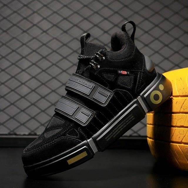 Men's luxury abstract knit trainers with slip-on design