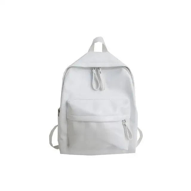 Minimalist Leather Backpack for Women - Modern School & Travel Bag