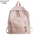 Minimalist Leather Backpack for Women - Modern School & Travel Bag