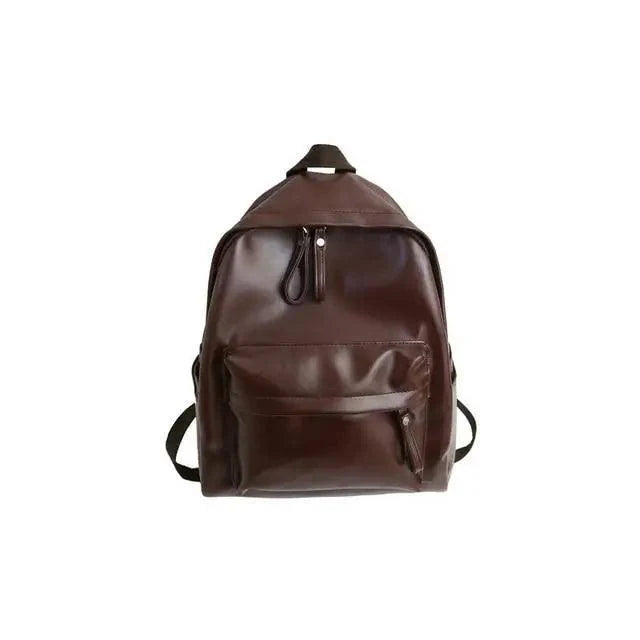 Minimalist Leather Backpack for Women - Modern School & Travel Bag