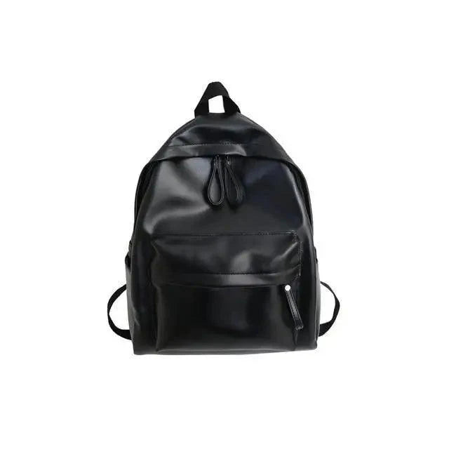 Minimalist Leather Backpack for Women - Modern School & Travel Bag