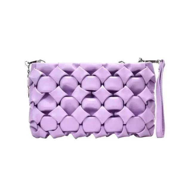 Modern Designer Leather Crossbody Bag with Metal Chain