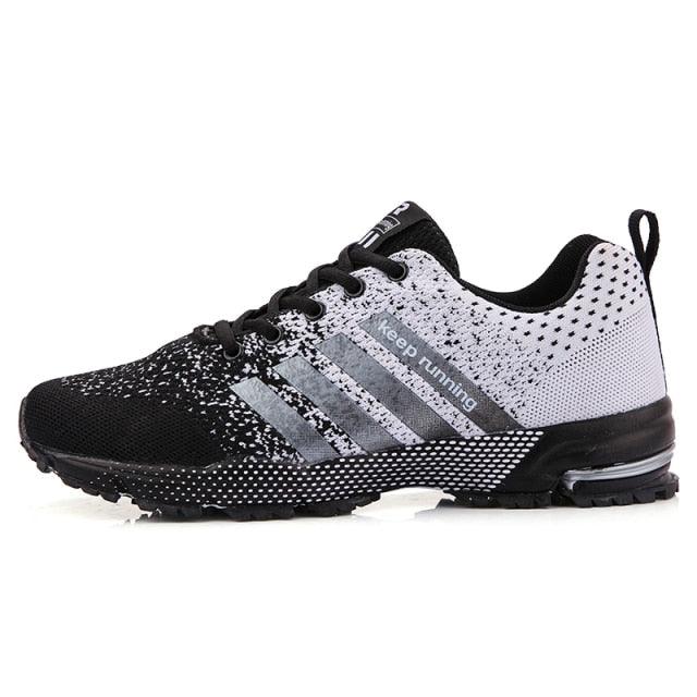 Unisex sporty streetwear sneakers with abstract pattern