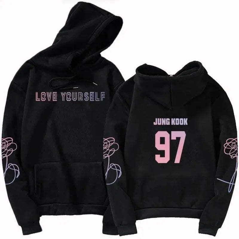 Unisex casual kids hoodie with letter print design in a soft, comfortable polyester fabric.