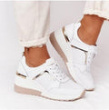 Women’s White High Top Platform Sneakers Air Cushion Casual Shoes
