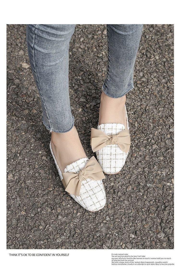 Women's Round-Toe Flat Slippers - Romantic Slip-On Casual Flats