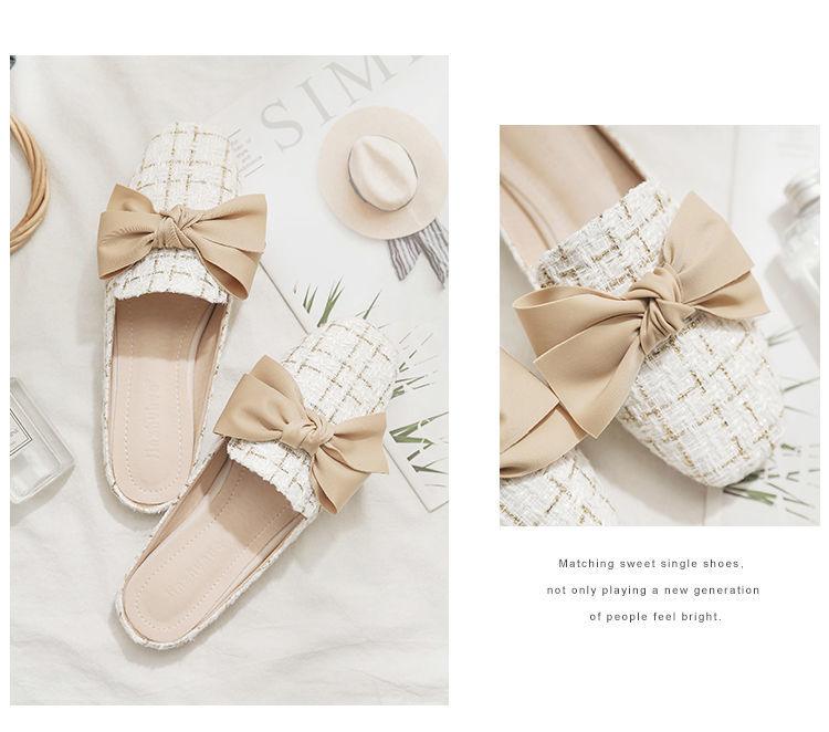 Women's Round-Toe Flat Slippers - Romantic Slip-On Casual Flats