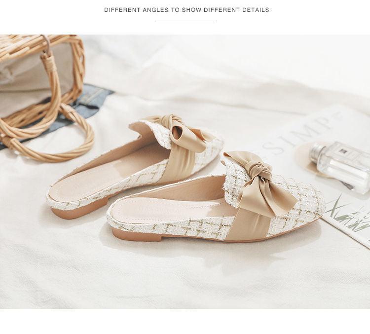 Women's Round-Toe Flat Slippers - Romantic Slip-On Casual Flats