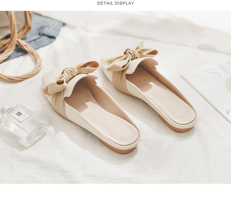 Women's Round-Toe Flat Slippers - Romantic Slip-On Casual Flats
