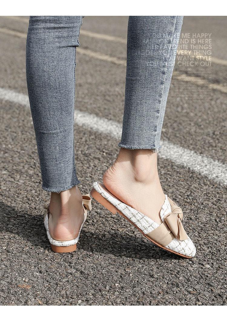 Women's Round-Toe Flat Slippers - Romantic Slip-On Casual Flats