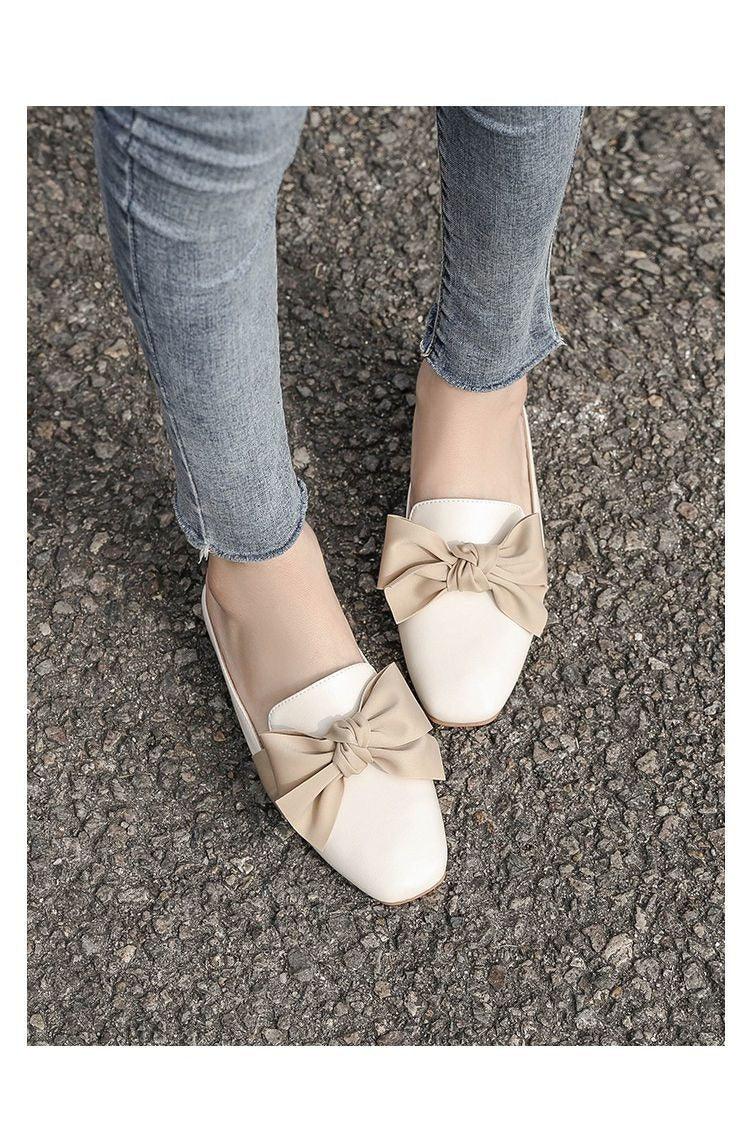 Women's Round-Toe Flat Slippers - Romantic Slip-On Casual Flats