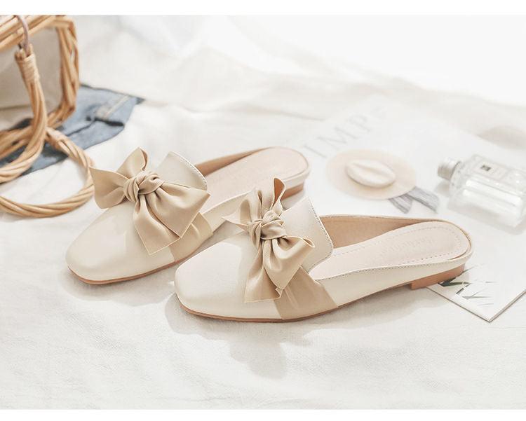 Women's Round-Toe Flat Slippers - Romantic Slip-On Casual Flats