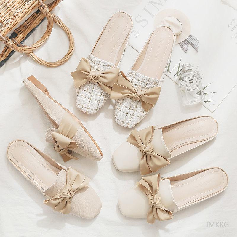 Women's Round-Toe Flat Slippers - Romantic Slip-On Casual Flats