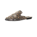 Women’s Pointed-Toe Low-Heeled Mules Slip-On Loafers