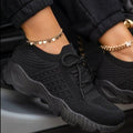 Women’s Breathable Mesh Platform Sneakers – Lightweight Lace-Up Sport Shoes - detail shot