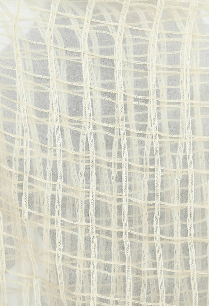 Off White Kota Cotton Square Dupatta for Women
