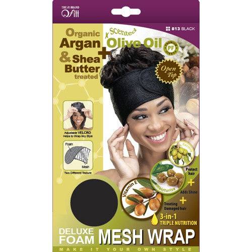 Deluxe Mesh Wrap Hair Accessory for Extensions - Solid Black
