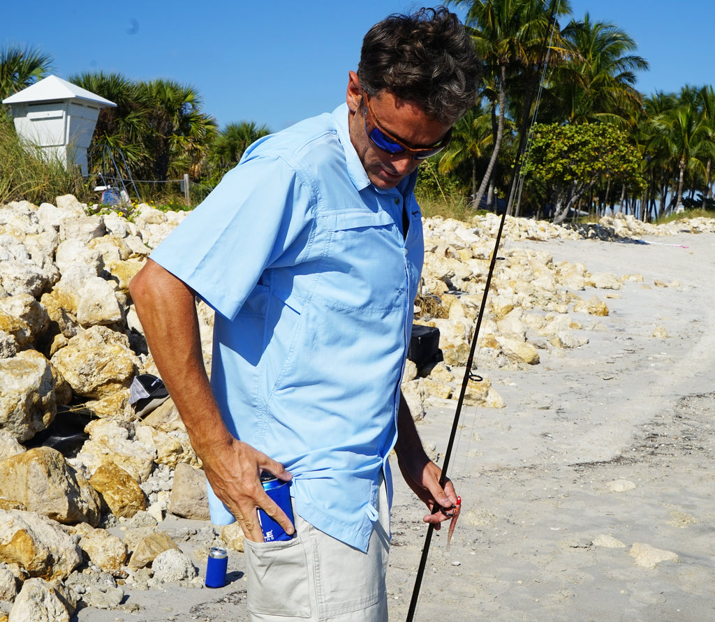 Original Beer Can Island Cotton Fishing Shorts with Stretch - Image 5